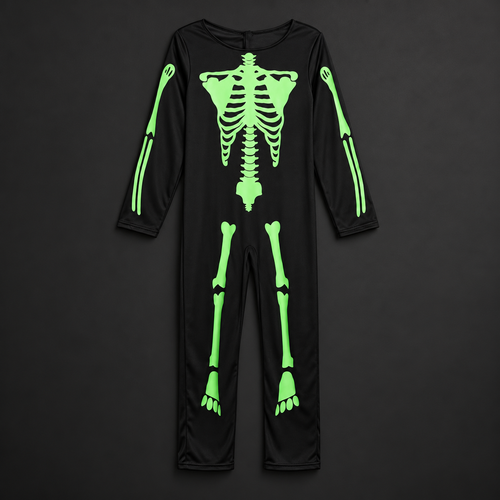 Costum fosforescent cu motiv de schelet