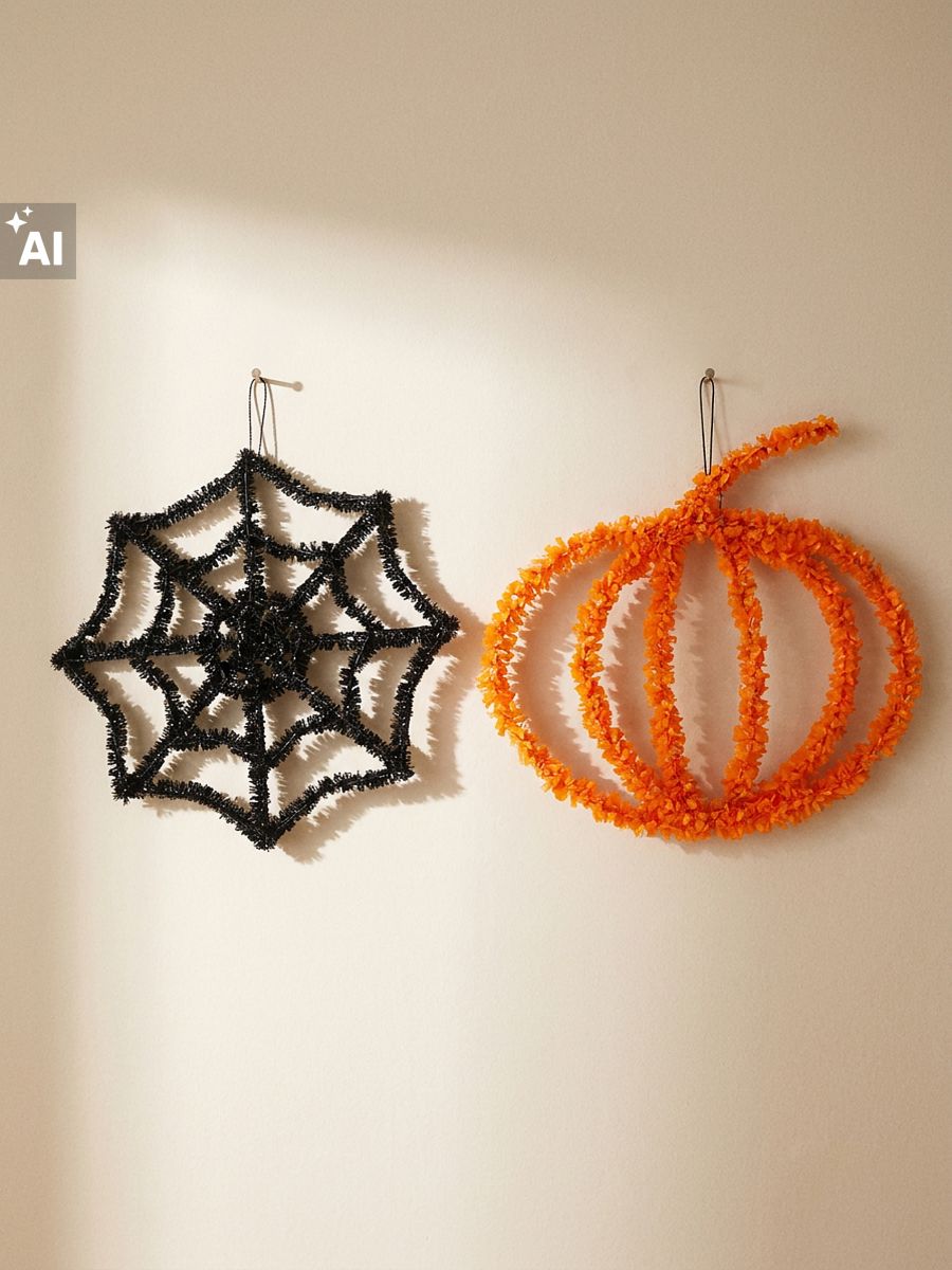 Set de 2 decorațiuni de perete Halloween - fotografia 1
