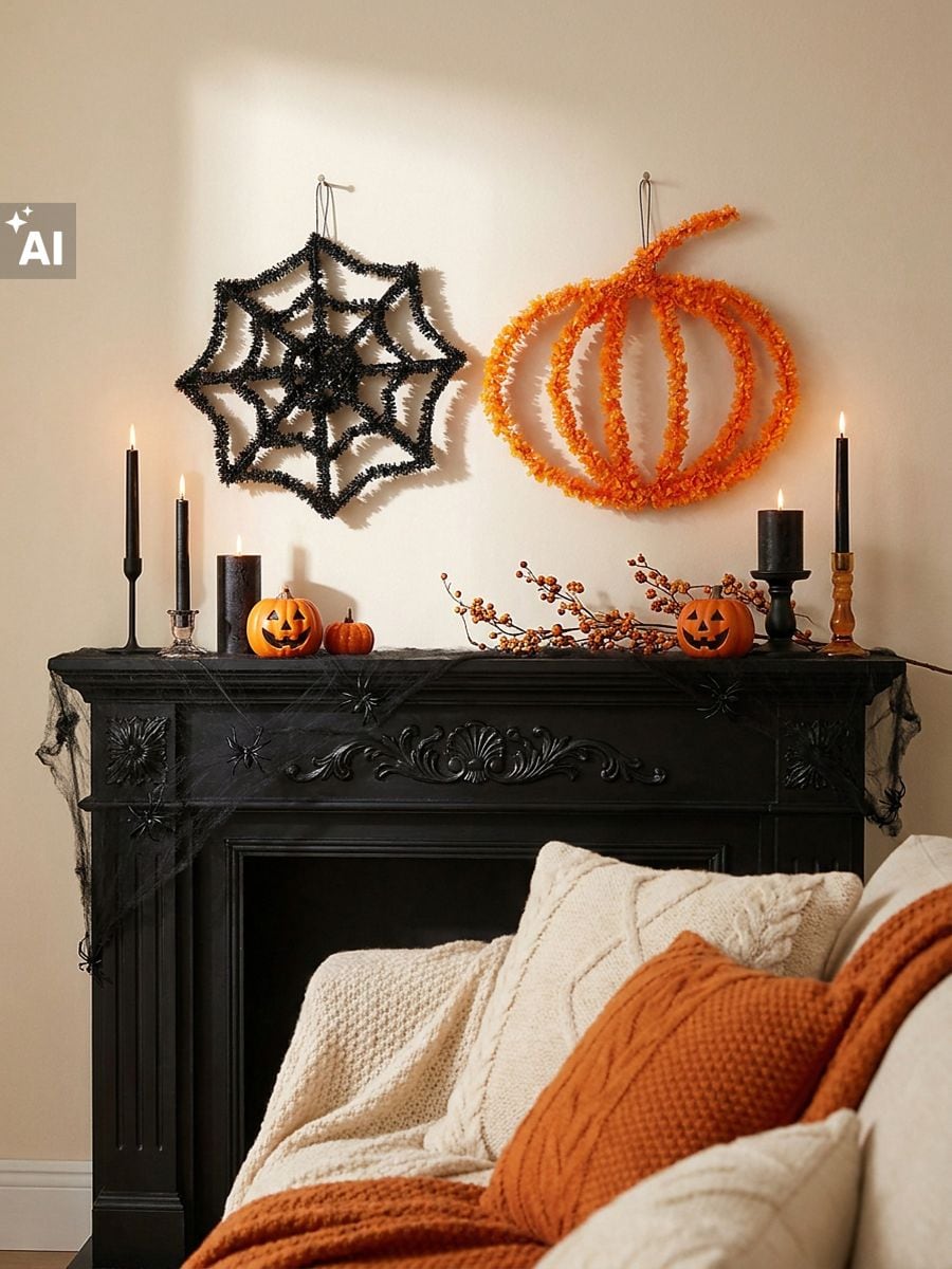 Set de 2 decorațiuni de perete Halloween - fotografia 3